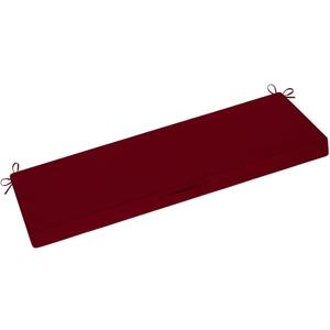 downluxe Outdoor Bench Cushion Waterproof, 48 x 18 Inch Patio Furniture Cushions with Adjustable Ties & Portable Handle, Porch Swing Cushions, Bench Cushions for Outdoor Furniture, Burgundy