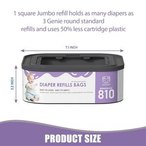 Jumbo Square Refills Disposable Diaper Bags 6 Pack Newborn Size 810
