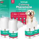 2 x Calming Diffuser for Dog: Appeasing Dog Pheromones Calming Diffuser Plug in Kit for Separation Anxiety, Stress Chewing, Peeing Accidents, 2 Diffusers + 2 Refills (Teal)