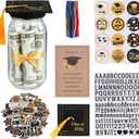 2026 Graduation Gifts, Personalized Name Graduation Mason Jar, Class Of 2026 Cap Kit, Filled With Ribbon, 50pcs Stickers, Congrats Decorations Party Supplies For Him Her Women Men College High School