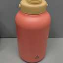 BJPKPK 1 Gallon Water Bottle Insulated, Dishwasher Safe 128oz Large Water Jug with Metal Handle & BPA Free Spout Lid, Stainless Steel Metal Jug for Gym, Sports & Hiking, Pink
