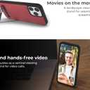 Snakehive Metro Leather Case for Apple iPhone 13 Pro Max || Real Leather Phone Case with Stand || Genuine Leather & MagSafe Compatible Leather Cover with Kickstand (Red)