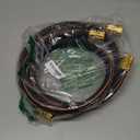 Giraffe Tools Garden Hose 5/8" Custom Length, No Kink, Flexible, Leakproof Water Hose, 600 Burst PSI, 4ft Double Female Fittings,Black Orange