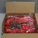 13 FT Christmas Bows Fence Decoration, 140LED Lighted Large Christmas Bows Decoration with 8 Mode and Timing Ornament for Party Front Door Fireplace (Red,Ribbon)