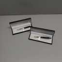 Metal 26 Bright Tip Fountain Pen Black Gift Box Set Business Advertising Gift Fountain Pen 2pcs (black silver clip)