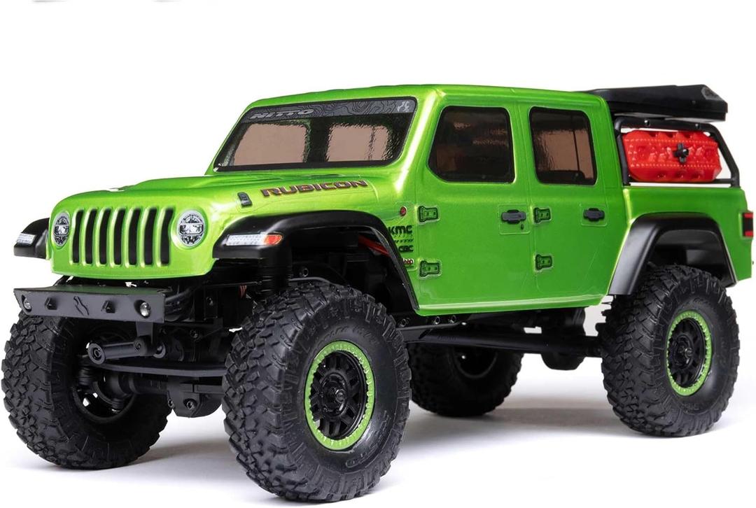 Axial RC Truck SCX24 Jeep Gladiator 4 Wheel Drive Rock Crawler Brushed RTR Nothing Needed to Complete Ready-to-Run Green AXI00005V2T3, Remote Control Car, RC Car, RC Crawler