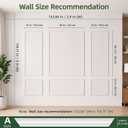 Pre-Cut Wall Molding Kit, 6 Pcs Wainscoting Panels | Ready To Assemble, White Paintable Polystyrene, Wall Trim Moulding, For Living Room Bedroom Accent Wall, Install With Glue