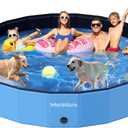 Meowant Extra Large Foldable 107'' Hard Plastic Swimming Pool, Collapsible Dog Bath Pool, Portable Deep Dog Pools for Large Dogs (6XL-107'' 20'')
