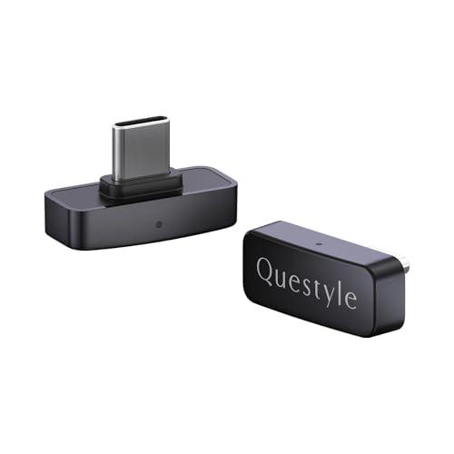 Questyle QCC Dongle Pro [MFi Certified] USB-C Bluetooth Audio Adapter with LDAC,aptX Lossless&aptX-Adaptive,Low Latency Bluetooth 5.4 Dongle for PS5,Wireless Lossless Transmitter for PC/Headphones