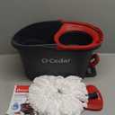O-Cedar EasyWring Microfiber Spin Mop, Bucket Floor Cleaning System, Red, Gray, Standard