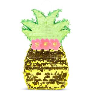 Pineapple Pinata for Hawaiian Luau Party Decorations, Kids Birthday (16.5 x 10 x 3 In)