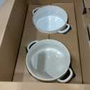 DOWAN Soup Bowls with Handles, Oven Safe French Onion Soup Bowls, 26 oz Large Soup Bowl for Chilli, Beef Stew, Ceramic Soup Crocks Set of 4, Microwave & Dishwasher Safe