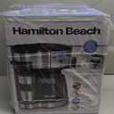 Hamilton Beach 2-Way Programmable Coffee Maker, 12 Cup Glass Carafe And Single Serve Coffee Maker, Black with Stainless Steel Accents, 49980RG