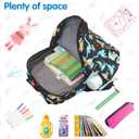 Kids Backpack for Girls Boys - 15 Inch Dinosaur Childrens Backpack Cute School Bag Kindergarten Backpack for Ages 3-8, Black