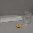 DWTS DANWEITESI Glass Cups with Lids and Straws 4 pcs,16oz Drinking Glasses Set for Coffee Bar Accessories, Iced Coffee Cups with Lids, Matcha Cup Glass Tumbler Reusable for Gifts (Blank Transparent Color)