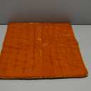 vctops Luxury Velvet Square Chair Pad Thin Soft and Comfy Chair Cushion Tufted Indoor Seat Cushion Pillow Tatami (Orange,17"x17")