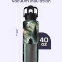 Anime Water Bottle 40 oz Shadowlands Collector Edition, Insulated Stainless Steel Bottles with Straw for Men & Boys, Leakproof Teens & Kids Tumbler, Gaming Birthday Gift for Anime Fans Mens & Gamers