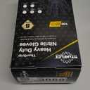 TitanFlex Heavy Duty Black Industrial Nitrile Gloves with Raised Diamond Texture, Latex Free (6mil/8mil) (02 8mil (100ct))