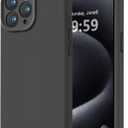 LOVE 3000 Designed for iPhone 15 Pro Max Case, Premium Silicone with [Soft AntiScratch Microfiber Lining] Shockproof Protective Phone Case for Men Women Girls 6.7", Black