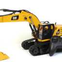 Diecast Masters RC Truck CAT 336 Excavator | Fully Functional Radio Control 1:24 Scale Model Remote Truck, Caterpillar Trucks Yellow 25001, Approx Measurements: 19.3in L x 6.5in W x 8.7in H