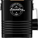 Laundry Detergent Powder Container Dispenser Holder for Laundry Room Organization. Metal Laundry Soap Dispenser with Scoop and Lid. Modern Farmhouse Laundry Room Decor and Accessories (Black)