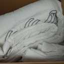 UNIKOME Boho Tufted King Size Comforter Set, Shabby Chic, Ivory White