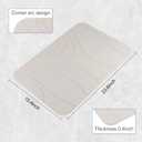 Stone Bath Mat, 2 Pack Diatomaceous Earth Shower Mat, Non-Slip Super Absorbent Quick Drying Bathroom Floor Mat, 24x15, White