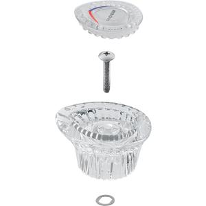 Moen 96797 Chateau Collection Replacement Tub and Shower Faucet Knob Handle Kit, Chrome and White Insert (Pack of 1)