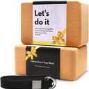 Cork Yoga Blocks 2 Pack Set -Natural Cork from Portugal, 9"x6"x4" Yoga Blocks Non-Slip&Anti-Tilt for Women| Men, Lightweight, Odor-Resistant| Moisture-Proof, Perfect Yoga Equipment