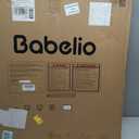 Babelio New Version Baby Gate with Cat Door Adjustable, 29-40" Metal Pet Door for Stairs & Doorways, Pressure Mounted, No Tools Needed, Black
