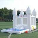 Amazon.com: 12.5FTx7.1FT White Inflatable Bounce House Inflatable Castle with Slide and Ball Pool Indoor and Outdoor Toys for Active Kids Used for Inflatable Products for Birthday Parties and Holiday Decorations : Toys & Games