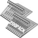 SPECILITE Wire Metal Clothes Hangers Bulk 200 Pack for Standard Size Suits, Coats, Shirts, Pants, Skirts, Space Saving, Non Slip,16 Inch 12 Gauge Ultra Thin, Silver