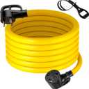 Stolora RV Extension Cord 30 Amp 10FT, NEMA TT-30P to TT-30R, 3 Prong 250V Waterproof Power Cord with Ergonomic Grip Handle & Cord Organizer, UL Listed