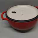 Lodge Essential Enamel Cast Iron Dutch Oven - Perfect for Bread Baking, Braising, Marinating & Slow Cooking - Features Moisture-Sealing Lid & Dual Handles - Kitchen Essentials - 6 Quarts - Island Spice Red