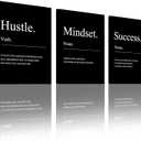 Unbruvo 3 Pieces Motivational Wall Decor-12x16 Inch Inspirational Wall Art, Motivation Canvas Wall Art Posters, Inspirational Framed Poster Prints for Living Room Bedroom Classroom Office