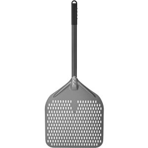 G.a HOMEFAVOR 14" x 17" Perforated Pizza Peel 35 Inch overall, Rectangular Aluminum Pizza Turning Peel with Extended Silcone Handle For Baking Pizza Brick Oven