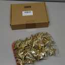 Shappy 48 Pcs Glitter Star Ornaments Christmas Tree Mini Hanging Stars Christmas Decorations Plastic Festive Embellishments for Holiday Party Weddings Home Decoration(Gold)