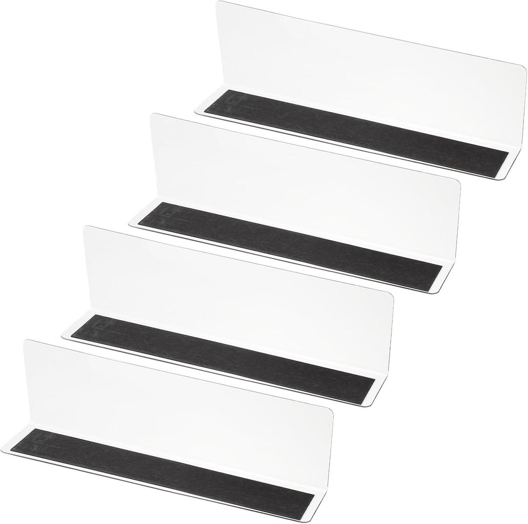 PATIKIL 4 Pack Shelf Dividers for Closet Organization, 7.9x1.2x2.4 Acrylic Magnetic Closets Separator Kitchen Cabinet Shelves Under Bed Blocker for Bedroom Kitchen Office, Clear