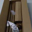 Wood Curtain Rods for Windows 48 to 84 Inch, 1 Inch Heavy Duty Curtain Rods with Imitation Wood Grain Finials, Boho Adjustable Drapery Rod, Decorative Farmhouse Rustic Single Window Curtains Rod