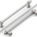 10 Pack 7.5"(192mm) Brushed Satin Nickel Cabinet Pulls Kitchen Cabinet Handles Cabinet Hardware Nickel Drawer Pulls for Cupboard