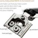 Ravinte 50 Pack 25 Pairs 1/2 inch Overlay Soft Close Hinges for Kitchen Cabinet Hinges Satin Nickel Hidden Hinges Stainless Steel Concealed Hinge self Closing