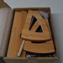 StrongTek Wood Ergonomic Footrest - 4-Angle Adjustable Foot Stool for Desk, Office Footrest, Anti-Slip Foot Stand for Under Desk, Enhances Posture, Promotes Blood Circulation, Easy Assembly (Espresso) (Natural-soft)