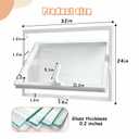Shed Windows, 360° Rotation Sliding Window, Aluminum Alloy Glass Window with Handles, Flush Mount Basement Window for Bathroom/ Kitchen/ Warehouse/ House (White, 18x24in)