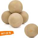 Stanbroil Ceramic Balls - 6" Round Fire Stones for Fire Pit Fire Bowl and Fireplace - Set of 4, Beige