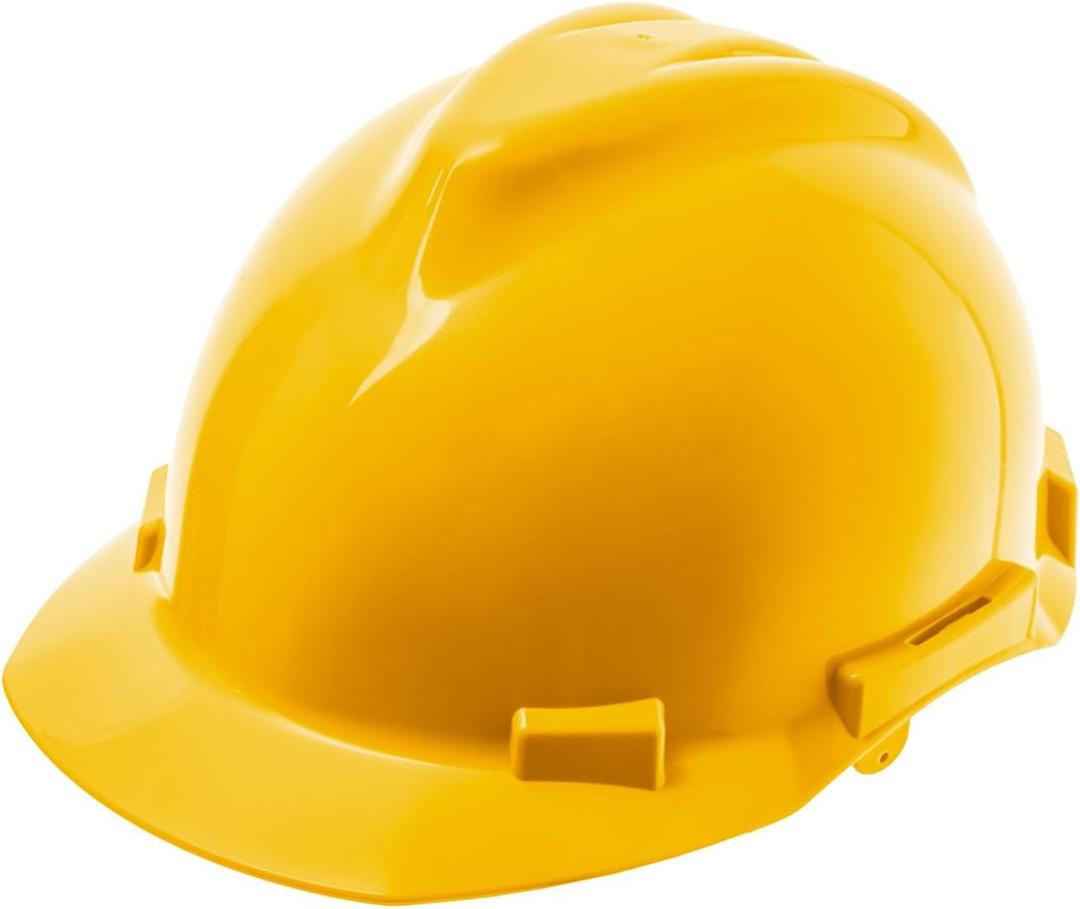 Glove Station Hard Hat for Men & Women - Construction Safety Helmet & Hard Hat, One Size with Padded 4-Point Ratchet Suspension, Non-Vented High-Density Polypropylene Shell