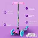 Self Balancing Kick Scooter with Light Up Wheels, Extra Wide Deck, 3 Wheel Platform, Foot Activated Brake, 75 lbs Limit, Kids & Toddlers Girls or Boys, for Ages 3 and Up