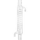 QWORK Jacket 200mm Glass Condenser with 24/40 Joint for Laboratory