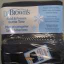 Dr. Browns Fold & Freeze Bottle Tote, Breastfeeding Essential Cooler Bag, 6 Baby Bottles Milk Storage - Black