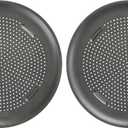 GoodCook AirPerfect Nonstick 16 Pizza Pan - Set of 2 - Pizza Trays for Oven, Perforated Round Pizza Pan, Carbon Steel Baking Pan, Homemade, Frozen & Leftover Slices (Gray)