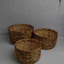 3pcs Woven Snack Storage Basket Handmade